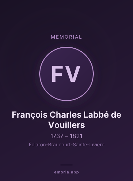 Memorial portrait of François Charles Labbé de Vouillers