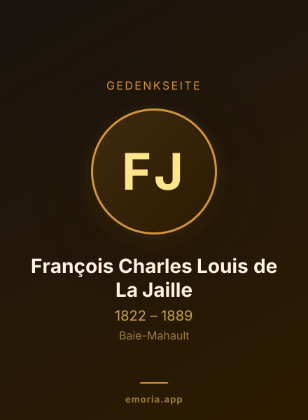 Gedenkportrait von François Charles Louis de La Jaille
