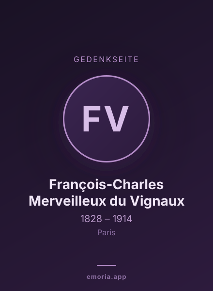 Gedenkportrait von François-Charles Merveilleux du Vignaux