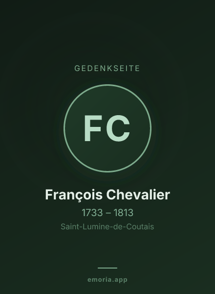 Gedenkportrait von François Chevalier