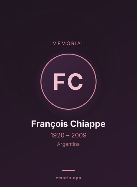 Memorial portrait of François Chiappe