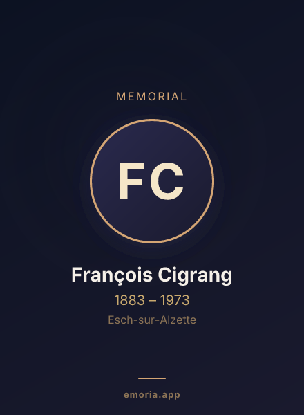 Memorial portrait of François Cigrang