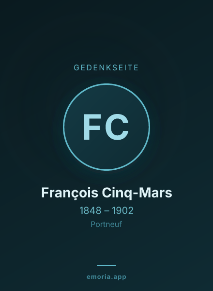 Gedenkportrait von François Cinq-Mars