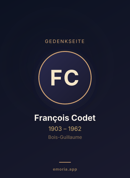 Gedenkportrait von François Codet