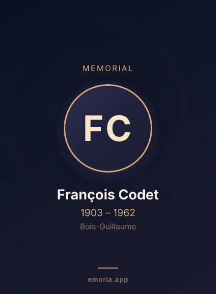 Memorial portrait of François Codet