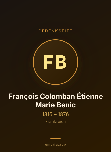 Gedenkportrait von François Colomban Étienne Marie Benic