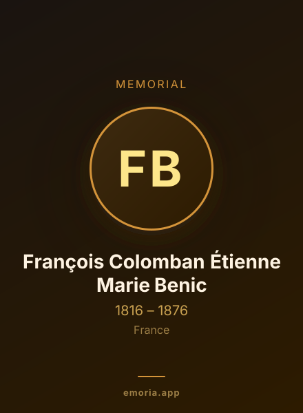 Memorial portrait of François Colomban Étienne Marie Benic