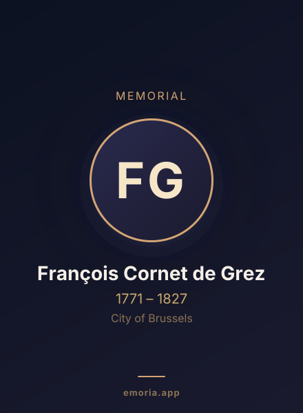Memorial portrait of François Cornet de Grez