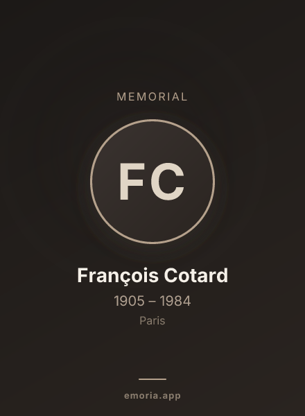 Memorial portrait of François Cotard