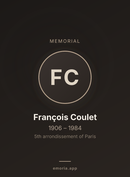 Memorial portrait of François Coulet