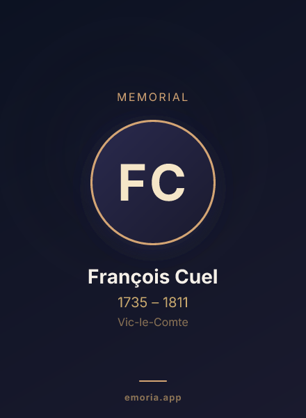 Memorial portrait of François Cuel