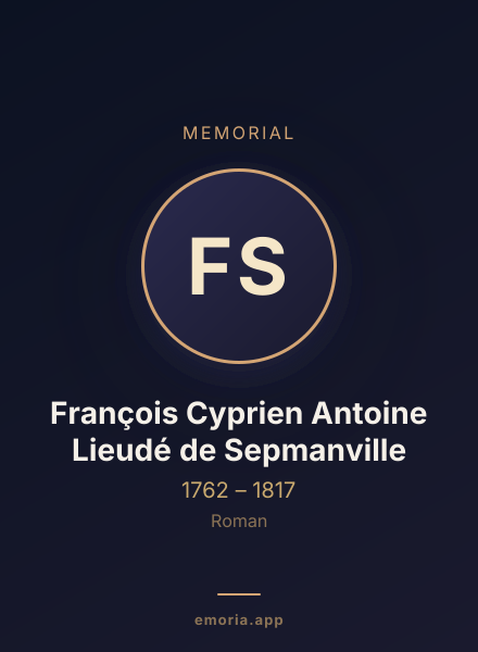 Memorial portrait of François Cyprien Antoine Lieudé de Sepmanville