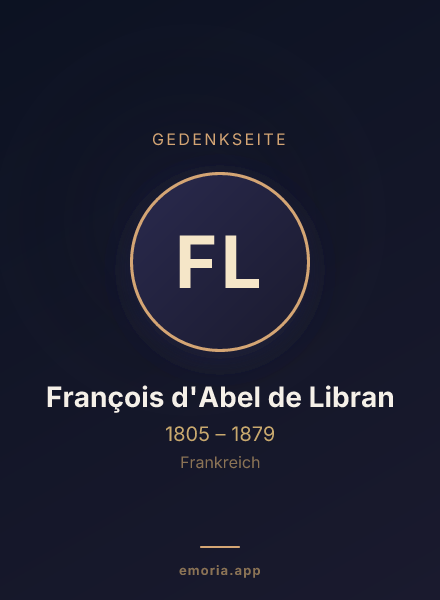 Gedenkportrait von François d'Abel de Libran