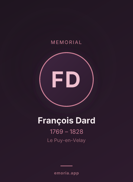 Memorial portrait of François Dard