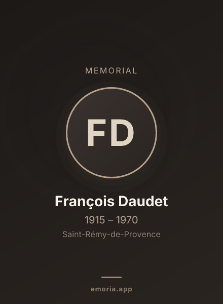 Memorial portrait of François Daudet