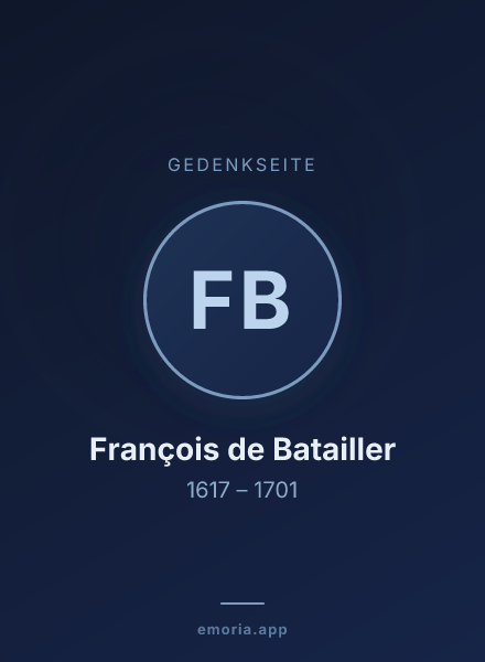 Gedenkportrait von François de Batailler
