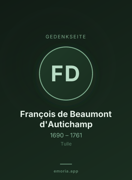 Gedenkportrait von François de Beaumont d'Autichamp