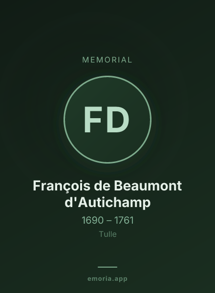 Memorial portrait of François de Beaumont d'Autichamp
