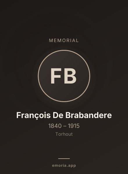 Memorial portrait of François De Brabandere
