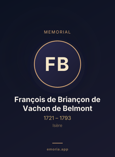 Memorial portrait of François de Briançon de Vachon de Belmont