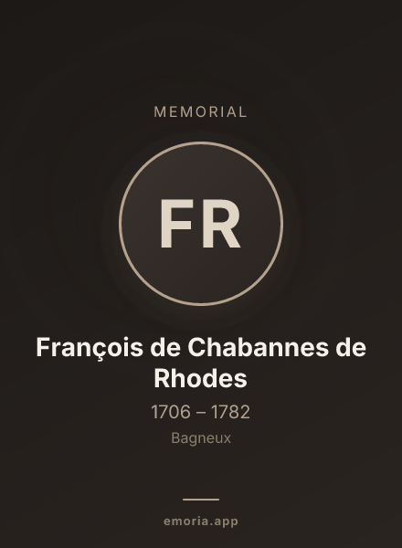 Memorial portrait of François de Chabannes de Rhodes