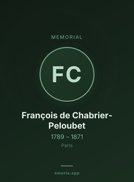 Memorial portrait of François de Chabrier-Peloubet