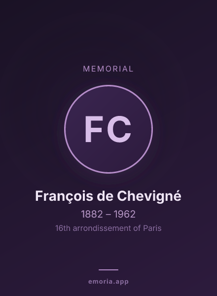 Memorial portrait of François de Chevigné