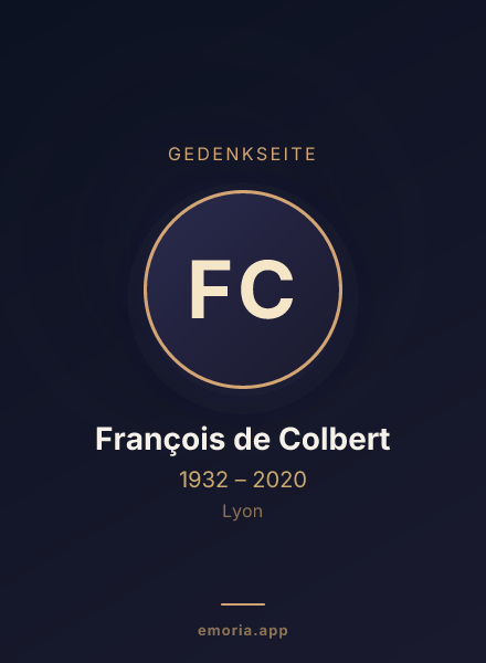Gedenkportrait von François de Colbert