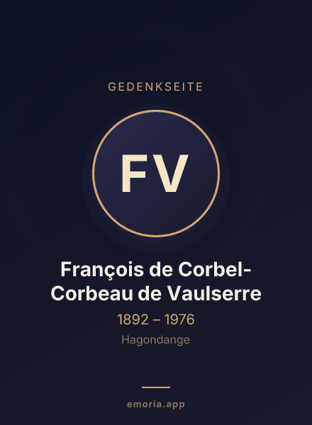 Gedenkportrait von François de Corbel-Corbeau de Vaulserre