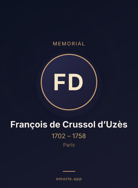 Memorial portrait of François de Crussol d’Uzès