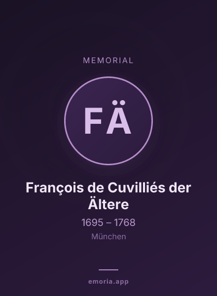 Memorial portrait of François de Cuvilliés der Ältere