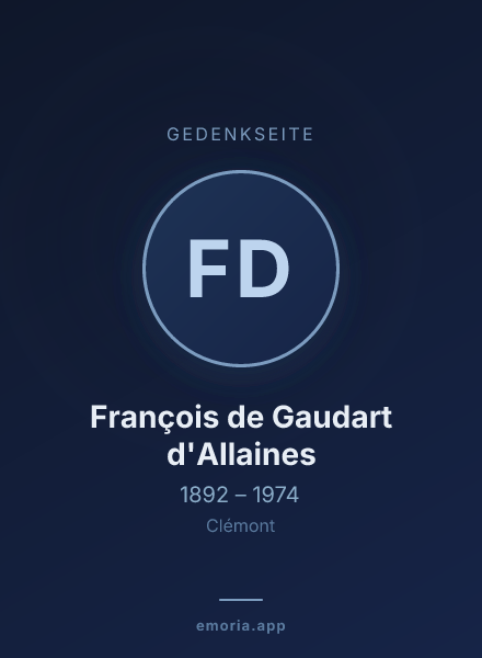 Gedenkportrait von François de Gaudart d'Allaines