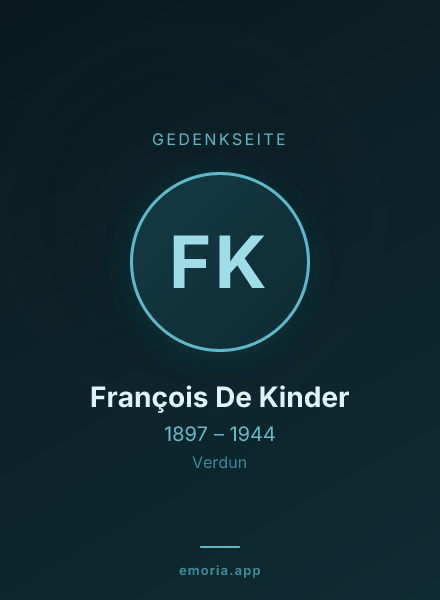 Gedenkportrait von François De Kinder
