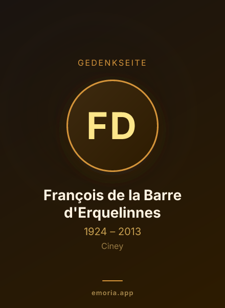 Gedenkportrait von François de la Barre d'Erquelinnes