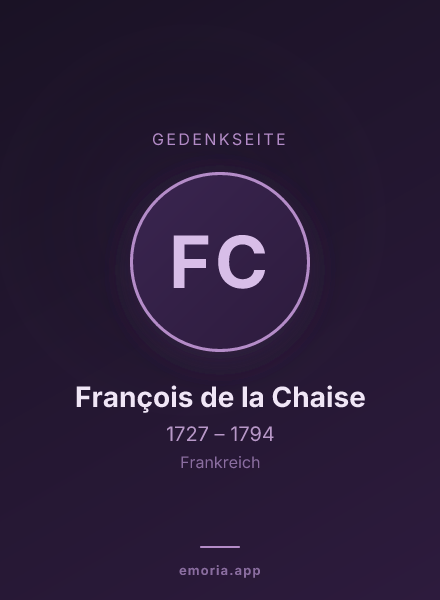 Gedenkportrait von François de la Chaise