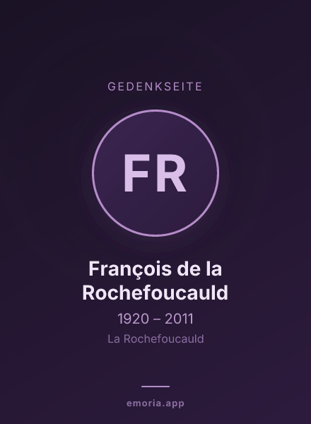 Gedenkportrait von François de la Rochefoucauld