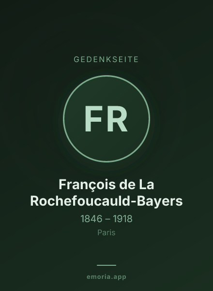 Gedenkportrait von François de La Rochefoucauld-Bayers