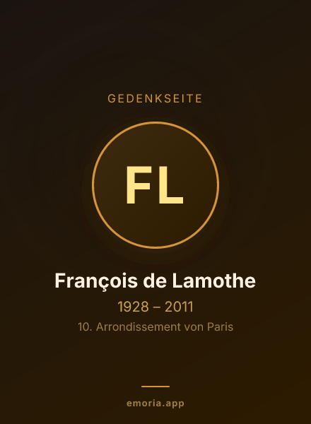 Gedenkportrait von François de Lamothe