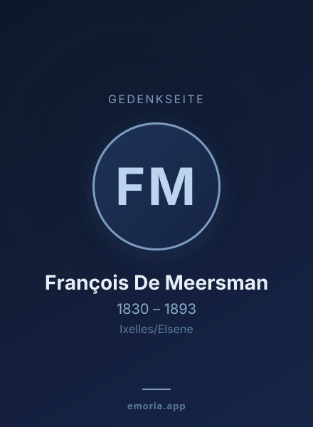 Gedenkportrait von François De Meersman