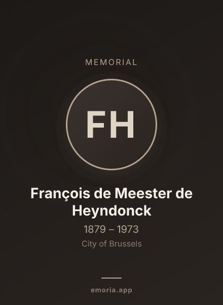 Memorial portrait of François de Meester de Heyndonck