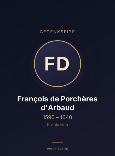 Gedenkportrait von François de Porchères d'Arbaud
