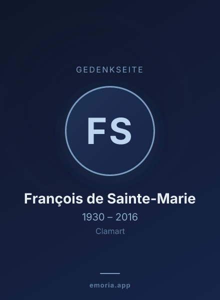 Gedenkportrait von François de Sainte-Marie