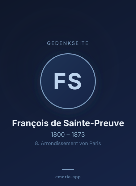 Gedenkportrait von François de Sainte-Preuve