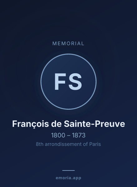 Memorial portrait of François de Sainte-Preuve