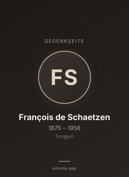 Gedenkportrait von François de Schaetzen
