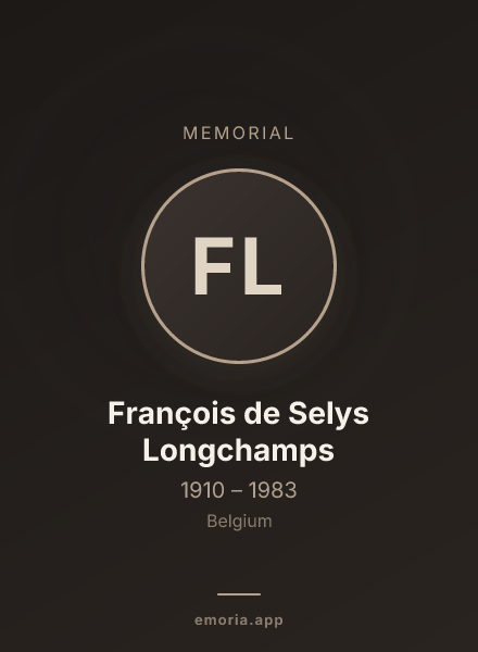 Memorial portrait of François de Selys Longchamps