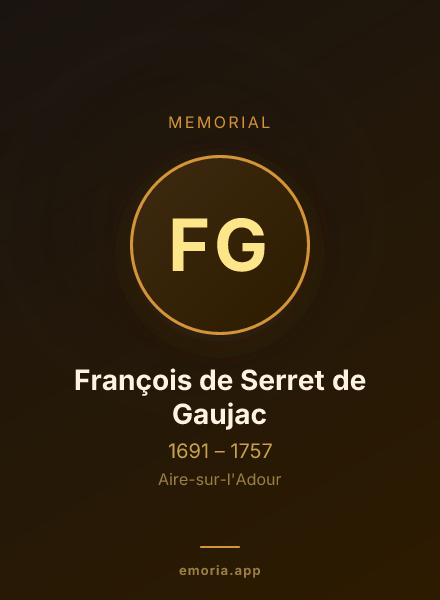 Memorial portrait of François de Serret de Gaujac