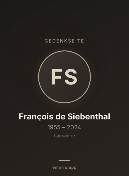 Gedenkportrait von François de Siebenthal