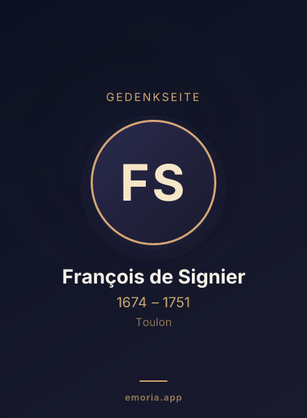 Gedenkportrait von François de Signier