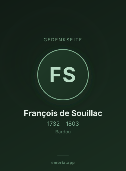 Gedenkportrait von François de Souillac